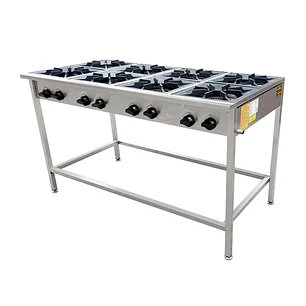 Anafe a Gas 8 Platos con Parrillas de Fierro Fundido 43×43 cm Cousiño