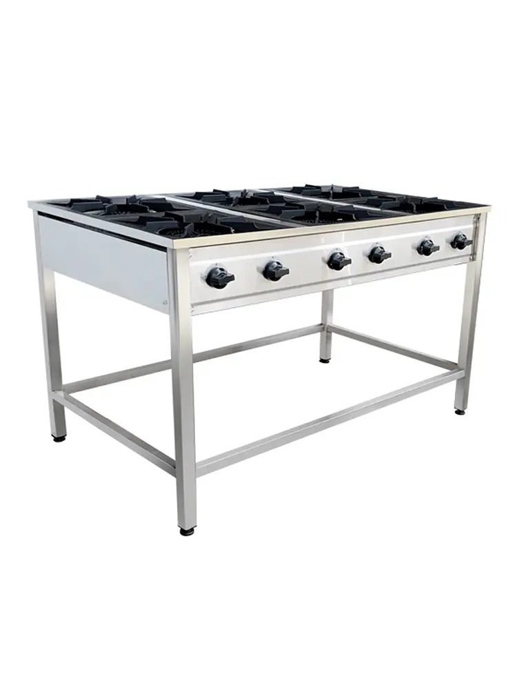 Anafe a Gas 6 Platos con Parrillas de Fierro Fundido 43×43 cm Cousiño 2