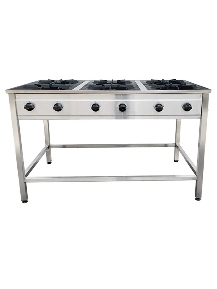 Anafe a Gas 6 Platos con Parrillas de Fierro Fundido 43×43 cm Cousiño 3