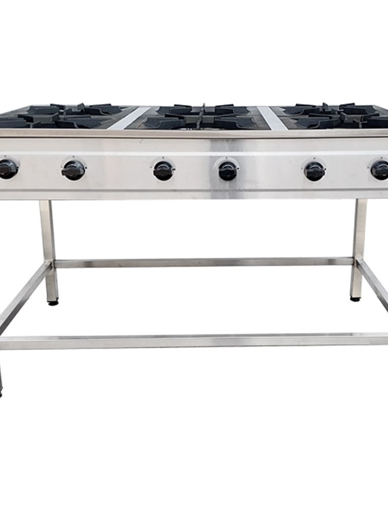 Anafe a Gas 6 Platos con Parrillas de Fierro Fundido 43×43 cm Cousiño 3