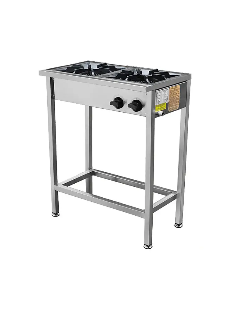 Anafe a Gas 2 Platos con Parrillas de Fierro Fundido 34×34 cm Cousiño 1