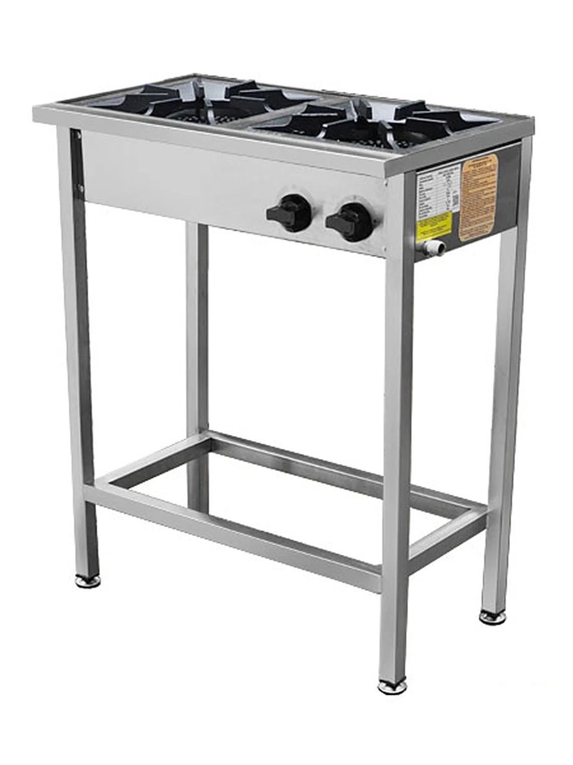 Anafe a Gas 2 Platos con Parrillas de Fierro Fundido 34×34 cm Cousiño 1