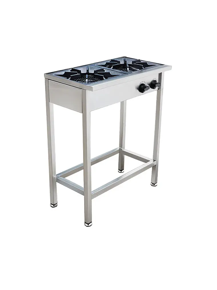 Anafe a Gas 2 Platos con Parrillas de Fierro Fundido 34×34 cm Cousiño 2