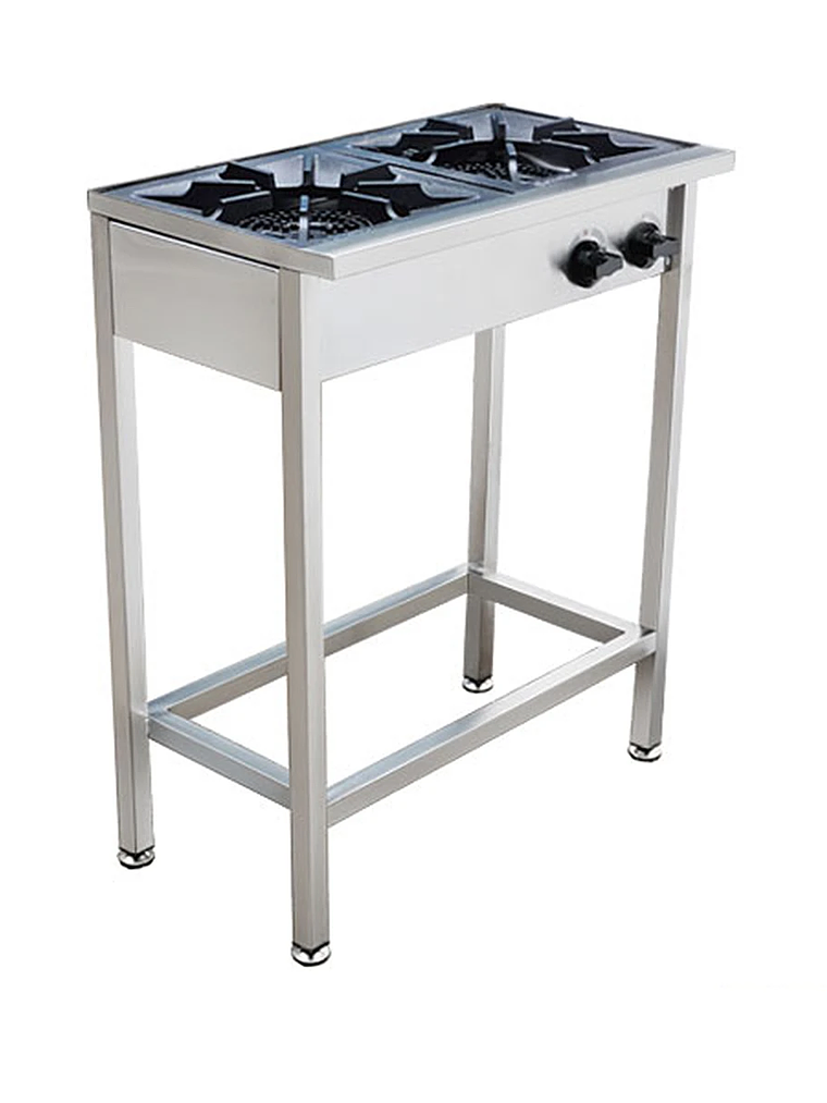 Anafe a Gas 2 Platos con Parrillas de Fierro Fundido 34×34 cm Cousiño 2