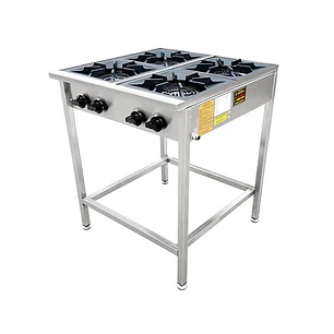 Anafe a Gas 4 Platos con Parrillas de Fierro Fundido 34×34 cm Cousiño