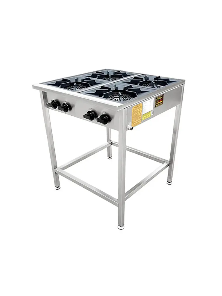 Anafe a Gas 4 Platos con Parrillas de Fierro Fundido 34×34 cm Cousiño 1