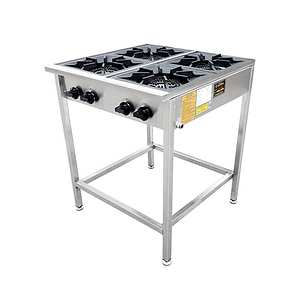 Anafe a Gas 4 Platos con Parrillas de Fierro Fundido 34×34 cm Cousiño