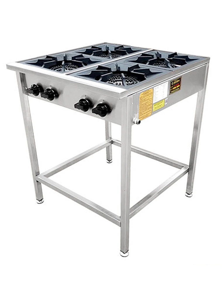 Anafe a Gas 4 Platos con Parrillas de Fierro Fundido 34×34 cm Cousiño 1