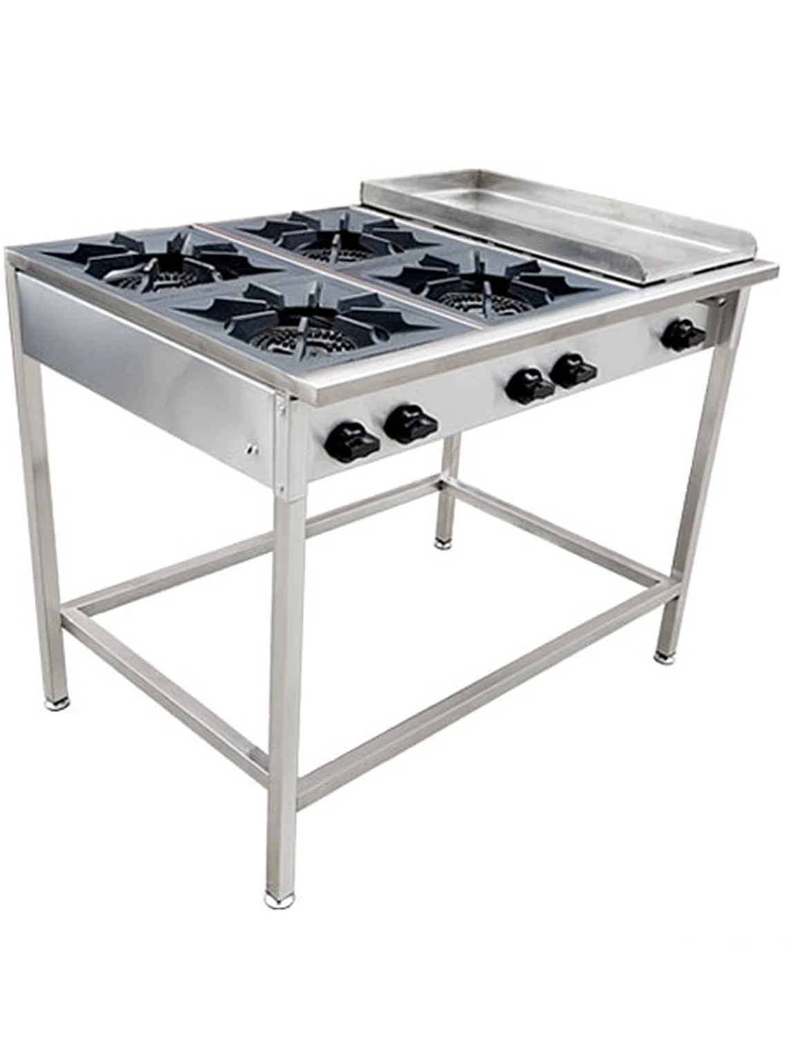 Anafe a Gas 4 Platos con Plancha Churrasquera Cousiño 2