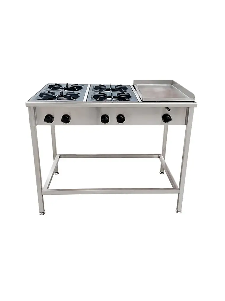 Anafe a Gas 4 Platos con Plancha Churrasquera Cousiño 1