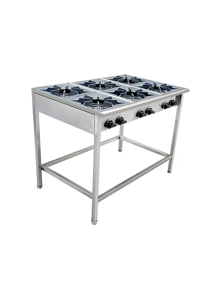Anafe a Gas 6 Platos con Parrillas de Fierro Fundido 34×34 cm Cousiño 2