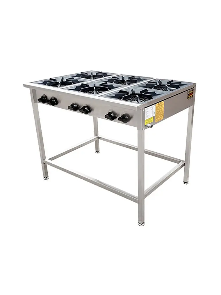 Anafe a Gas 6 Platos con Parrillas de Fierro Fundido 34×34 cm Cousiño 3