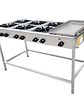 Anafe a Gas 6 Platos con Plancha Churrasquera Cousiño - Miniatura 2