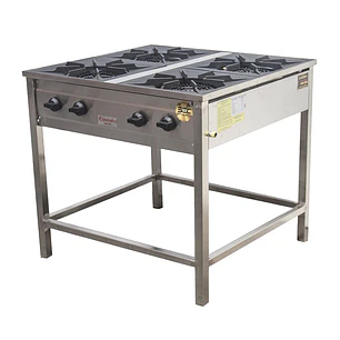 Anafe a Gas 4 Platos con Parrillas de Fierro Fundido 43×43 cm Cousiño