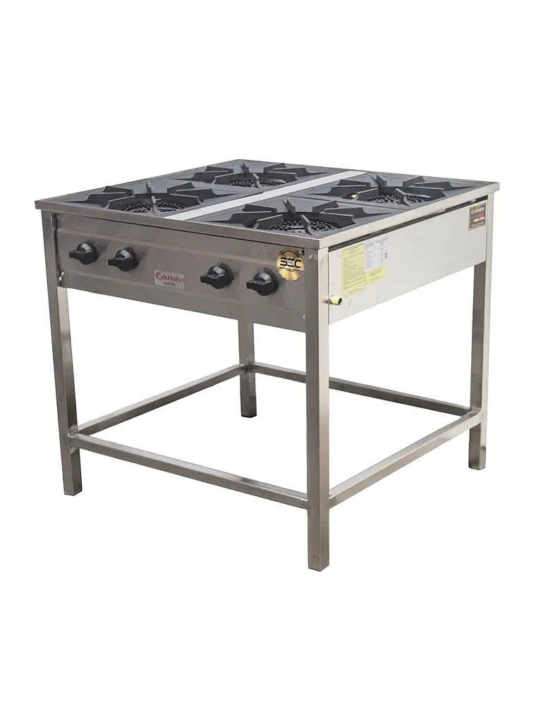 Anafe a Gas 4 Platos con Parrillas de Fierro Fundido 43×43 cm Cousiño 1