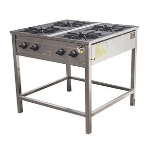 Anafe a Gas 4 Platos con Parrillas de Fierro Fundido 43×43 cm Cousiño