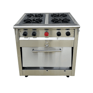 Cocina Industrial 4 Platos de 18 cm con Horno Cousiño CA4