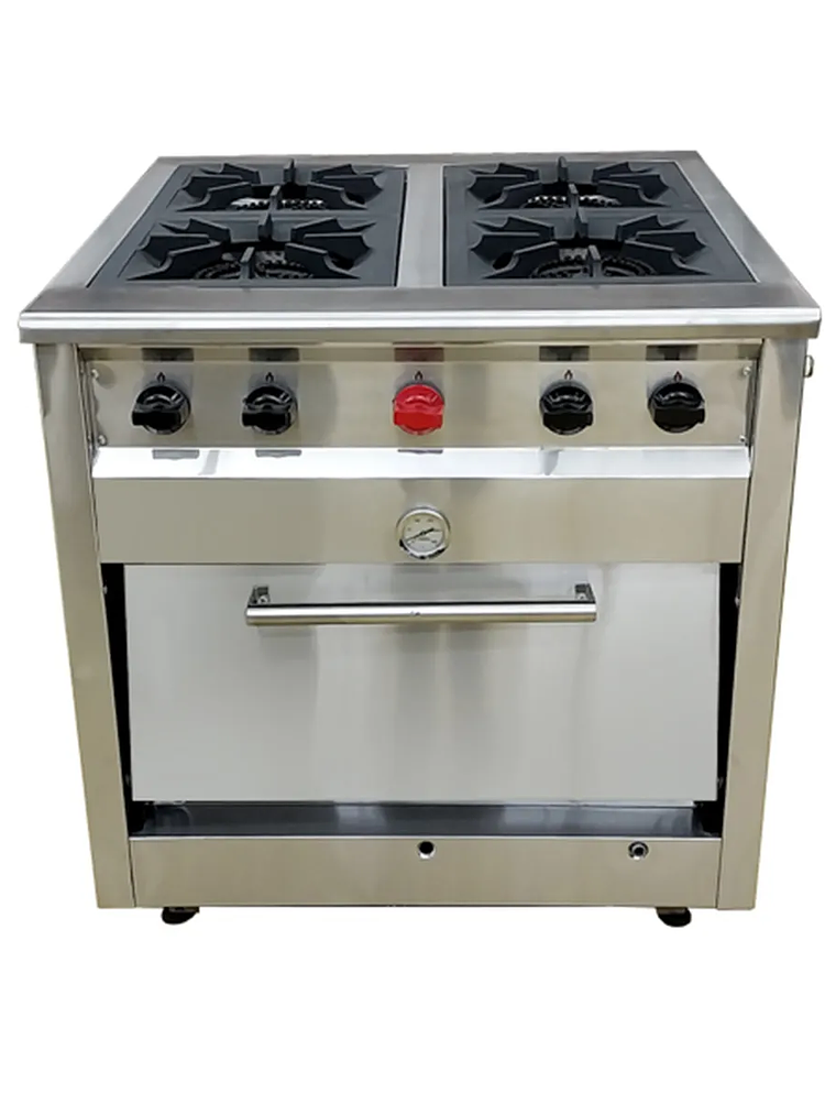 Cocina Industrial 4 Platos de 18 cm con Horno Cousiño CA4 1
