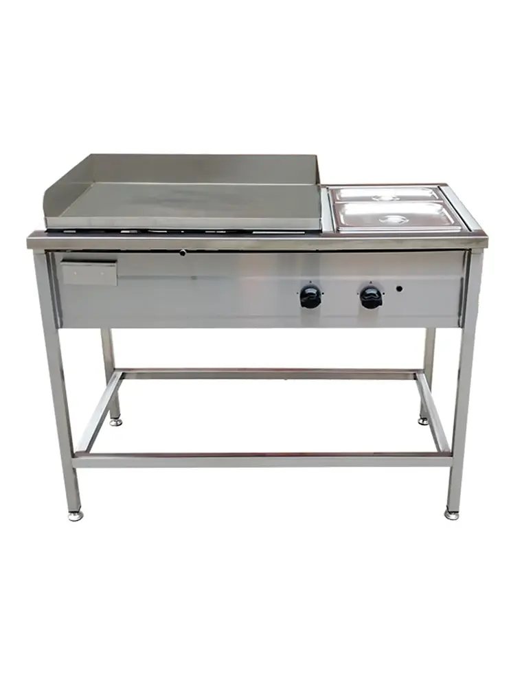 Plancha Churrasquera a Gas 50×70 cm con Baño María Cousiño 3