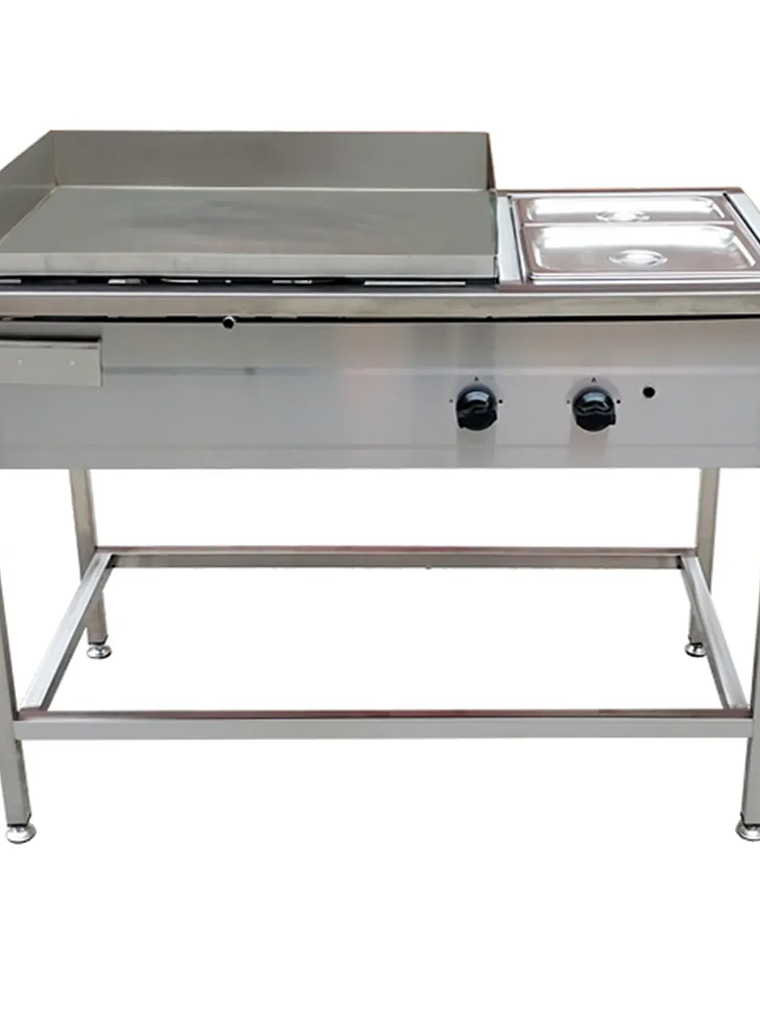 Plancha Churrasquera a Gas 50×70 cm con Baño María Cousiño 3
