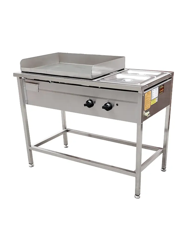 Plancha Churrasquera a Gas 50×70 cm con Baño María Cousiño 1
