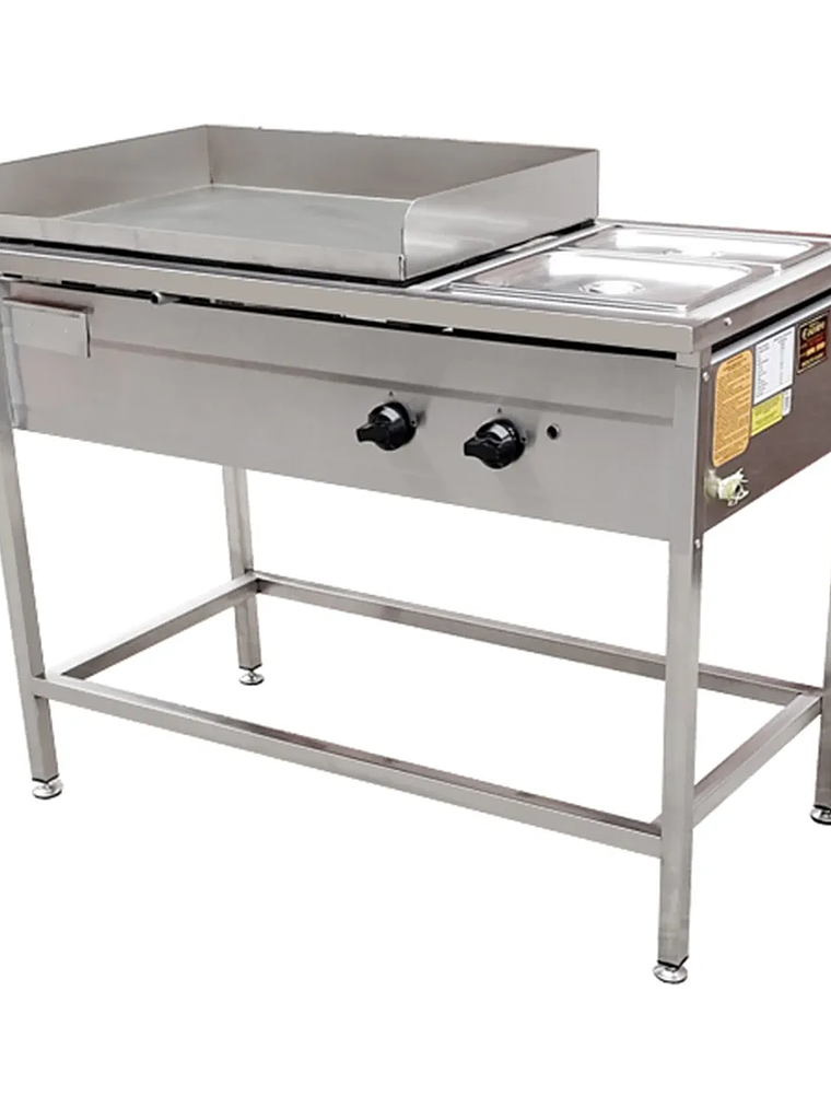 Plancha Churrasquera a Gas 50×70 cm con Baño María Cousiño 1
