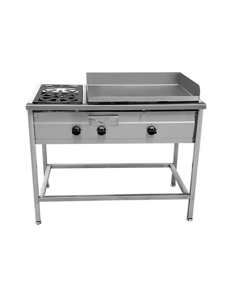 Plancha Churrasquera a Gas 50×70 cm con 2 Quemadores Cousiño 2