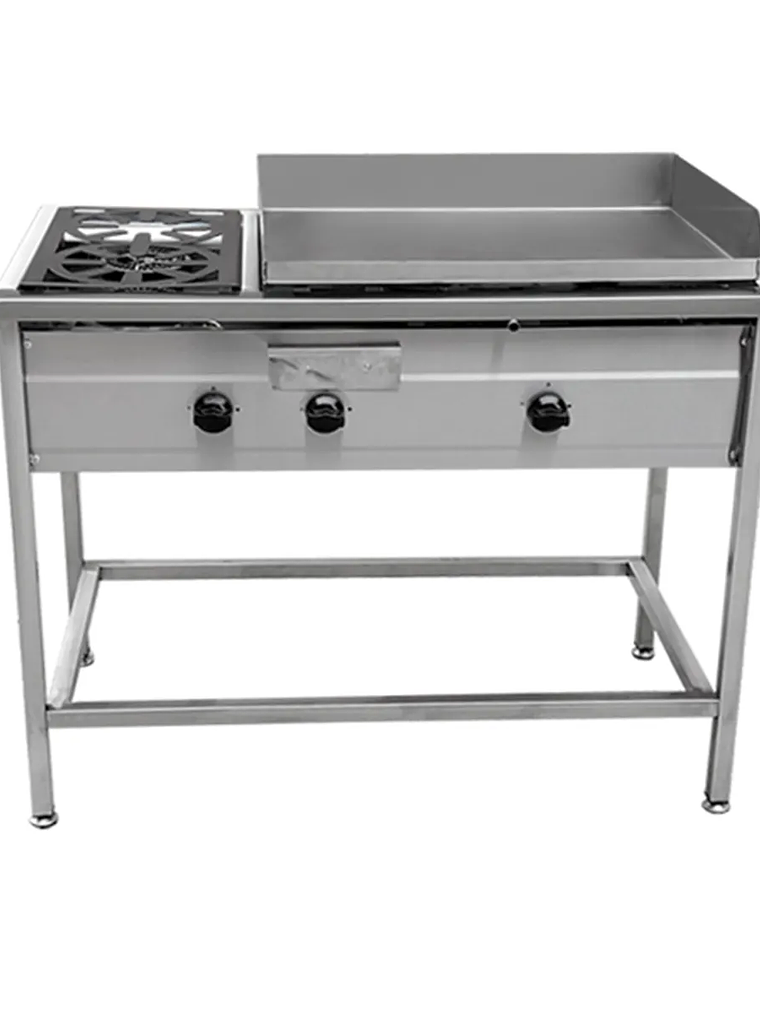 Plancha Churrasquera a Gas 50×70 cm con 2 Quemadores Cousiño 2