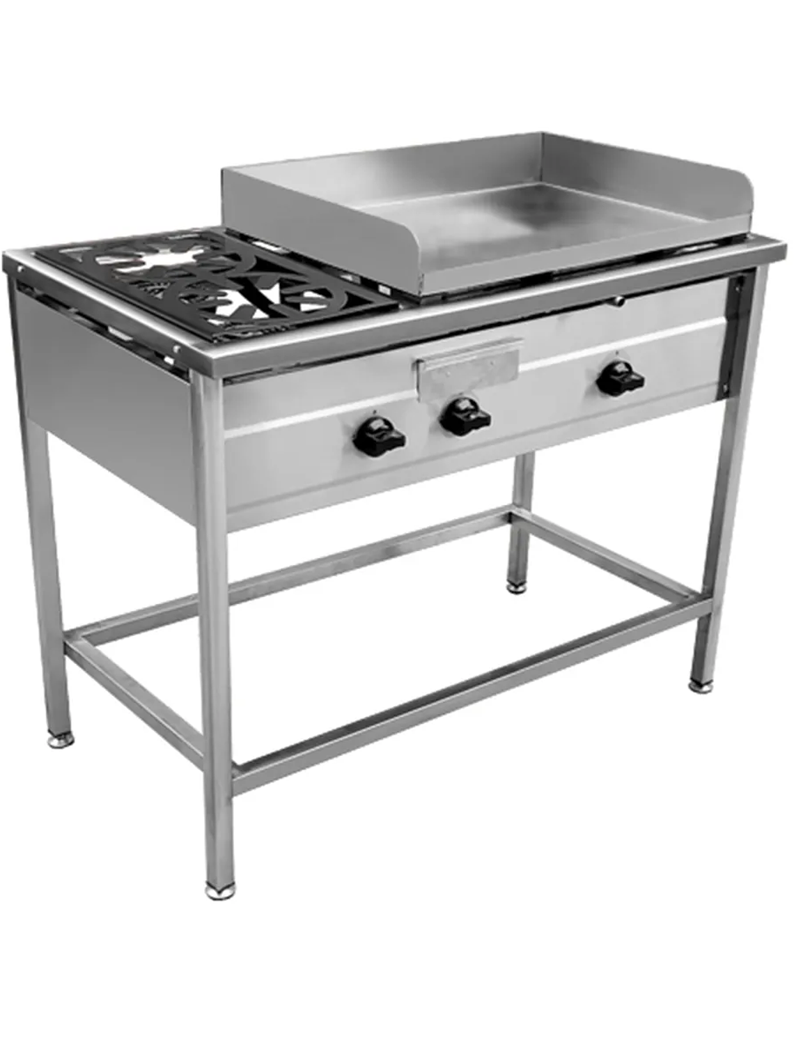 Plancha Churrasquera a Gas 50×70 cm con 2 Quemadores Cousiño 3