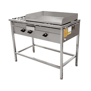 Plancha Churrasquera a Gas 50×70 cm con 2 Quemadores Cousiño