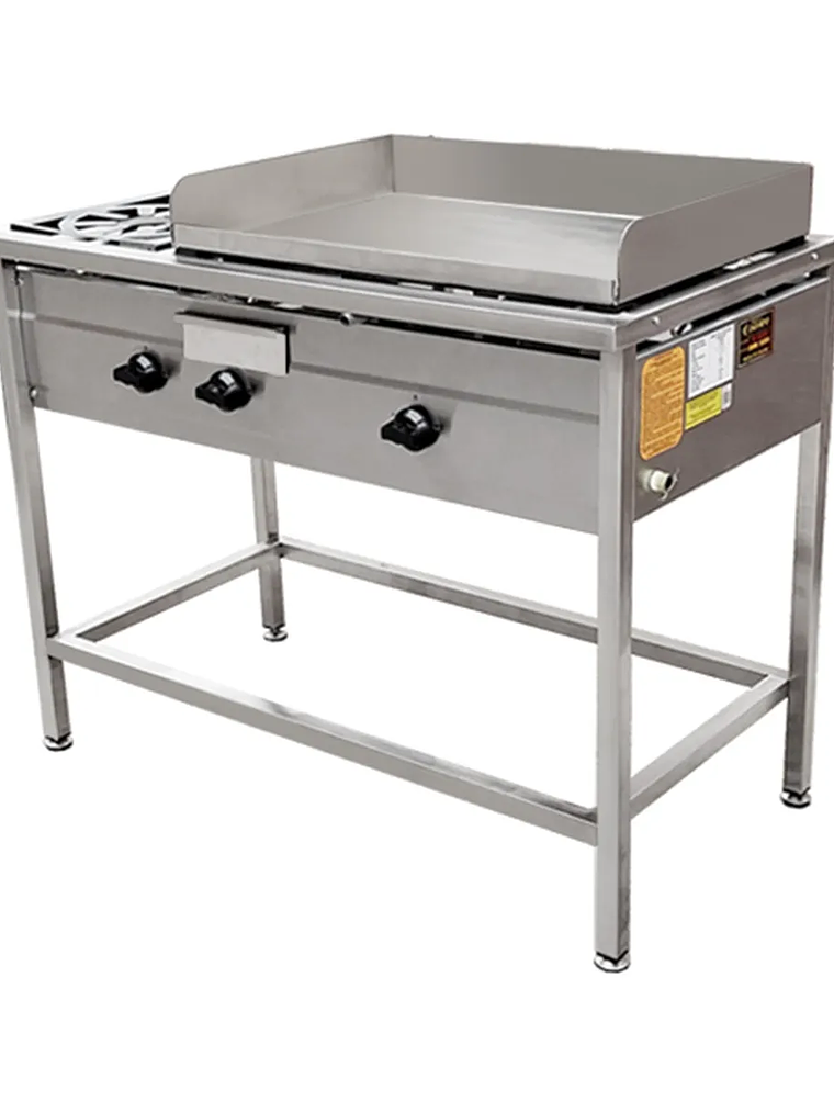 Plancha Churrasquera a Gas 50×70 cm con 2 Quemadores Cousiño 1
