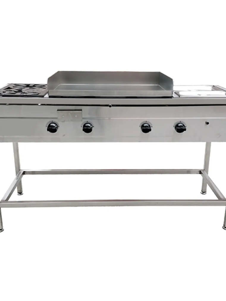 Lonchera Churrasquera a Gas 50×70 cm con 2 Depósitos Baño María Cousiño 2