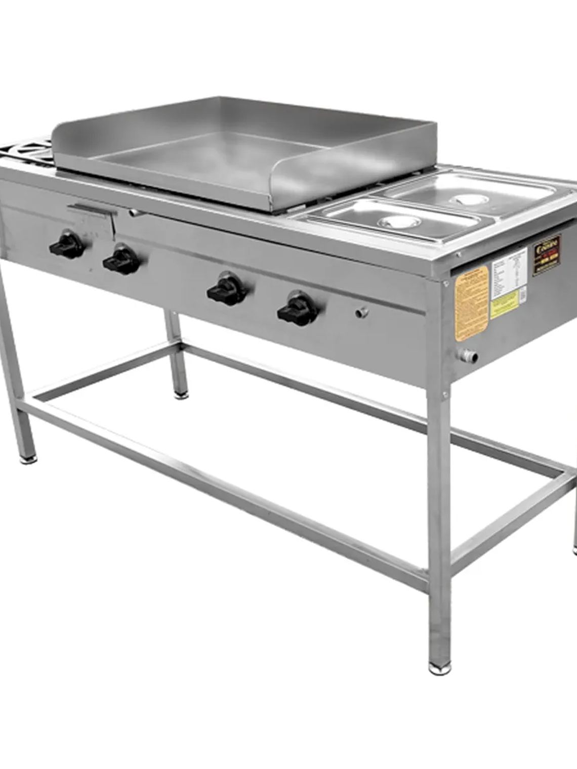 Lonchera Churrasquera a Gas 50×70 cm con 2 Depósitos Baño María Cousiño 1