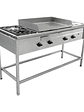 Lonchera Churrasquera a Gas 50×70 cm con 2 Depósitos Baño María Cousiño - Miniatura 3
