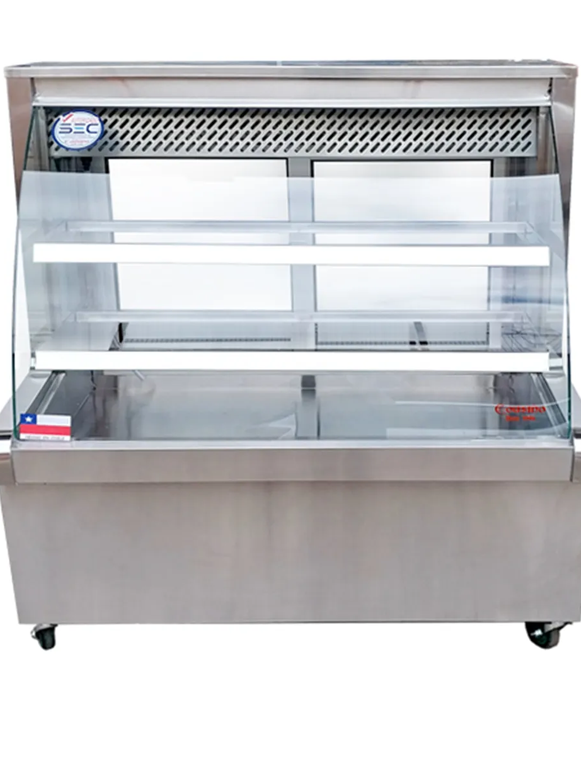 Vitrina Refrigerada Vidrio Curvo 1.2 mt Termopanel Cousiño 2