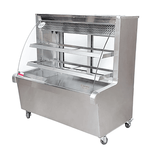 Vitrina Refrigerada Vidrio Curvo 1.2 mt Termopanel Cousiño