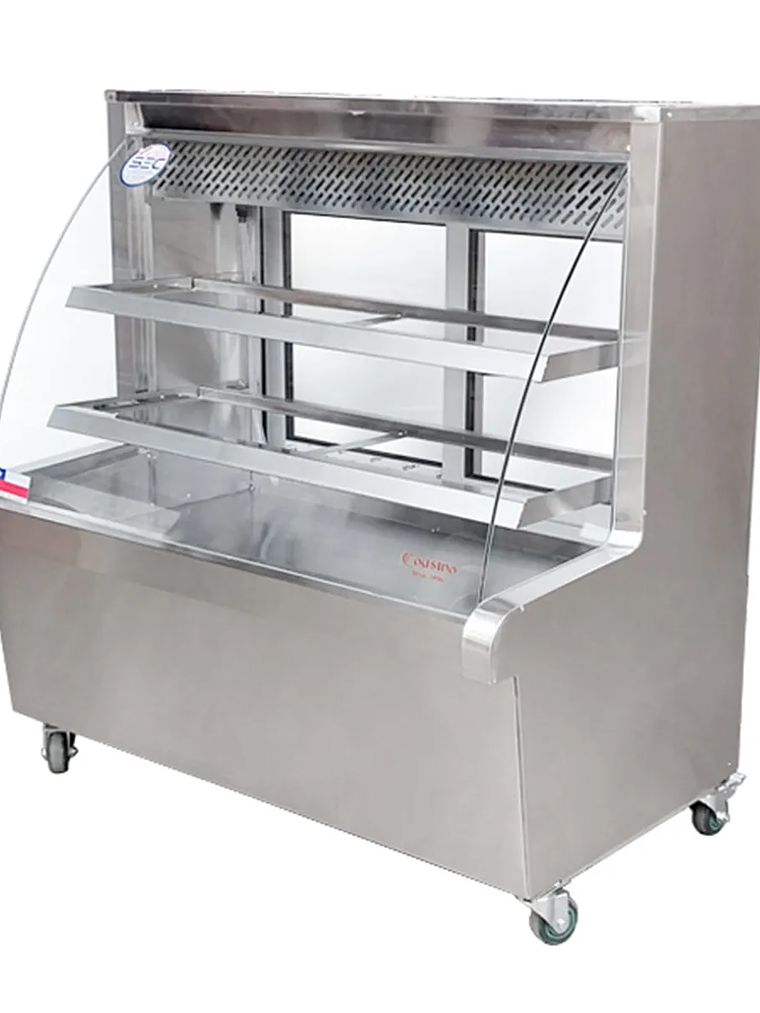 Vitrina Refrigerada Vidrio Curvo 1.2 mt Termopanel Cousiño 1