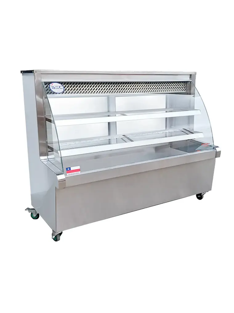 Vitrina Refrigerada Vidrio Curvo 1.5 mt Termopanel Cousiño 2