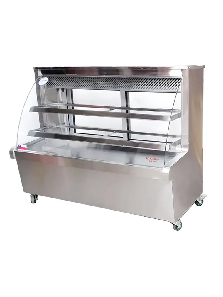 Vitrina Refrigerada Vidrio Curvo 1.5 mt Termopanel Cousiño 1