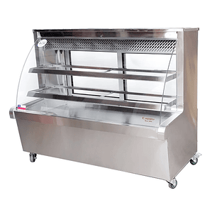 Vitrina Refrigerada Vidrio Curvo 1.5 mt Termopanel Cousiño