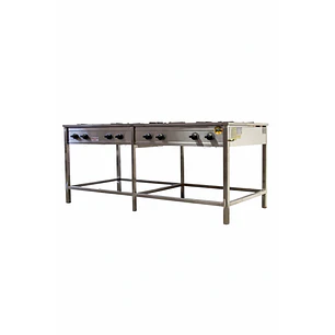 Anafe a Gas 8 Platos con Parrillas de Fierro Fundido 34×34 cm Cousiño