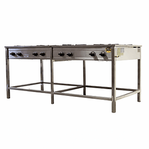 Anafe a Gas 8 Platos con Parrillas de Fierro Fundido 34×34 cm Cousiño