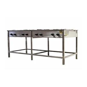 Anafe a Gas 8 Platos con Parrillas de Fierro Fundido 43×43 cm Cousiño