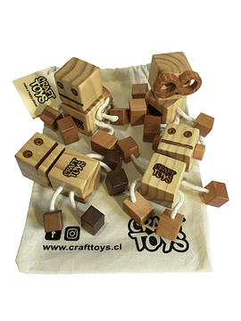 Set 4 WoodFriends CRAFTTOYS Natural