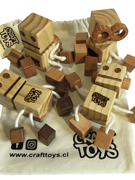 Set 4 WoodFriends CRAFTTOYS Natural