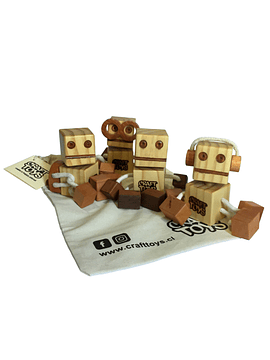 Set 4 WoodFriends CRAFTTOYS Natural