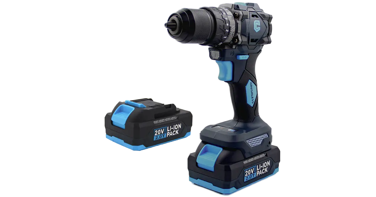 Taladro Percutor Inalámbrico 20V Craftech + 2 Baterías