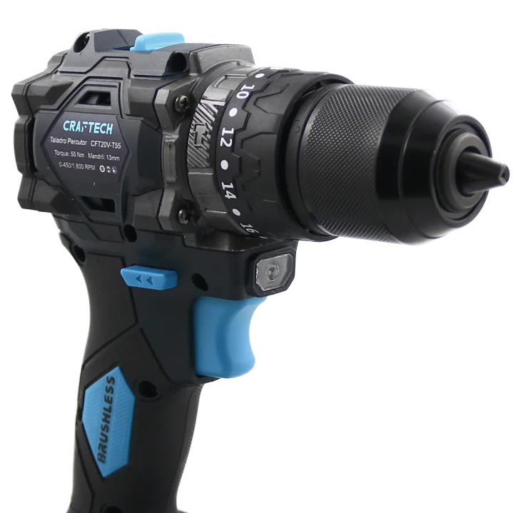 Taladro Percutor Inalámbrico 20V Craftech + 1 Batería