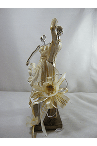M15506 - Estatueta em resina de casal de Dançarinos, Decorada
