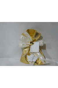 C19349 - Saco dourado decorado com busto de anjo